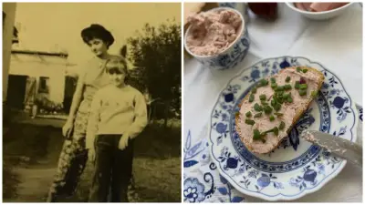 Mana s Ajou a ich šunková nátierka.