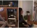 Novinárka Joanna Sternová a humanoid Neo.