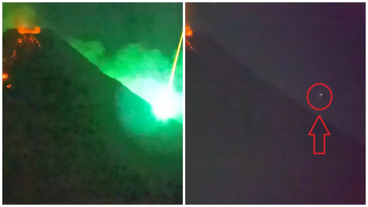 Biele svetlo sa objavilo chvíľu po dopade meteoritu.
