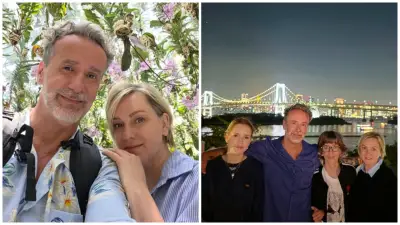 Monika Hilmerová s rodinou.