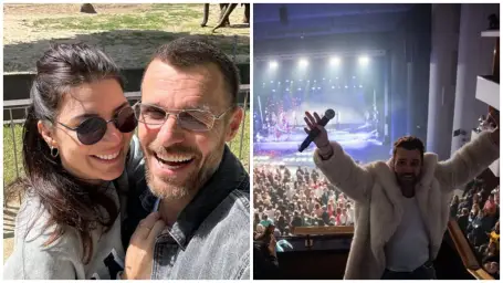 Leoš Mareš s Monikou / Na koncerte.