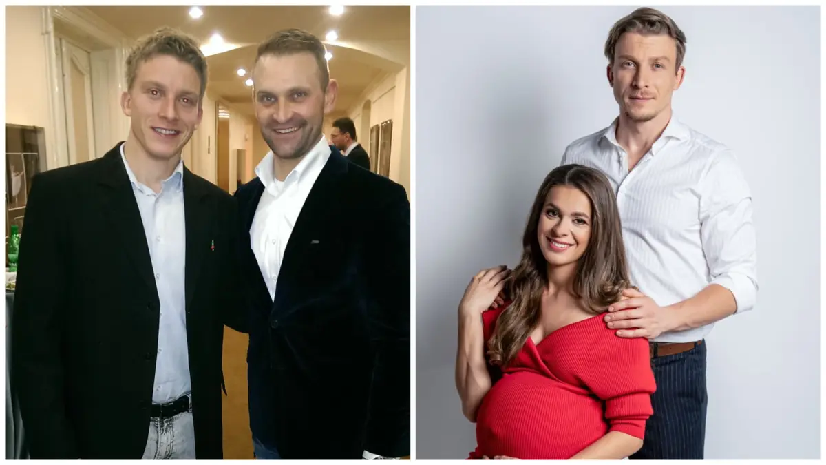 Juraj Bača a Tomáš Maštalír / S partnerkou Dominikou
