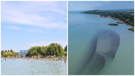 Jazero Balaton bojuje s následkami extrémne teplého počasia. 