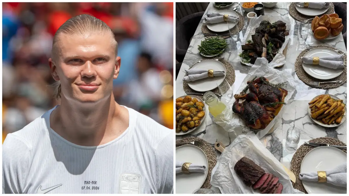 Erling Haaland odhalil svoj jedálniček.