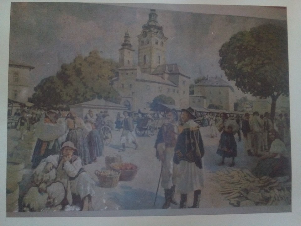 Obraz Ludvíka Kubu s názvom Jarmok v Bystrici.