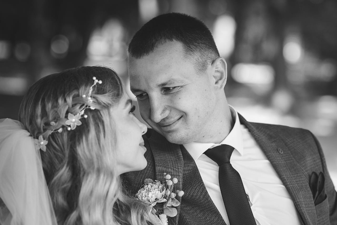 Oľga s manželom.